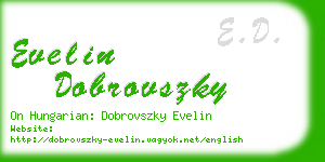 evelin dobrovszky business card